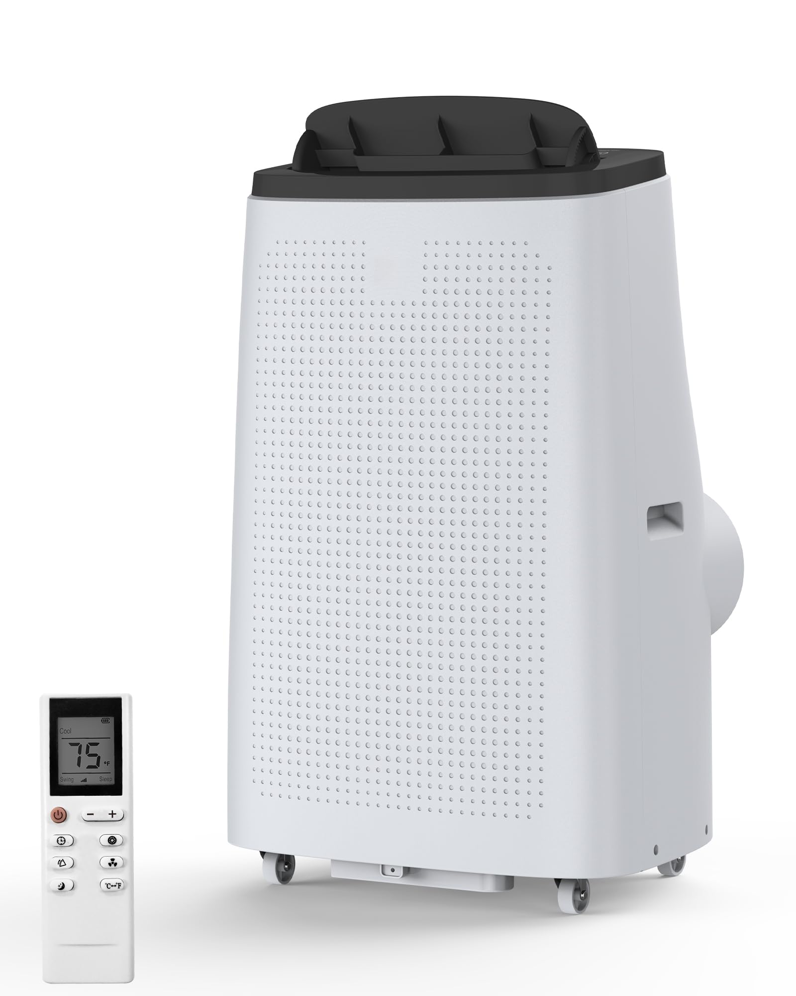 Photo 1 of 14,000 BTU High-Capacity Portable AC Unit – 3-In-1 Cooling, Dehumidifier & Fan for Large Rooms Up to 750 Sq.Ft, Includes Window Kit, Remote & 24-Hour Timer (White)