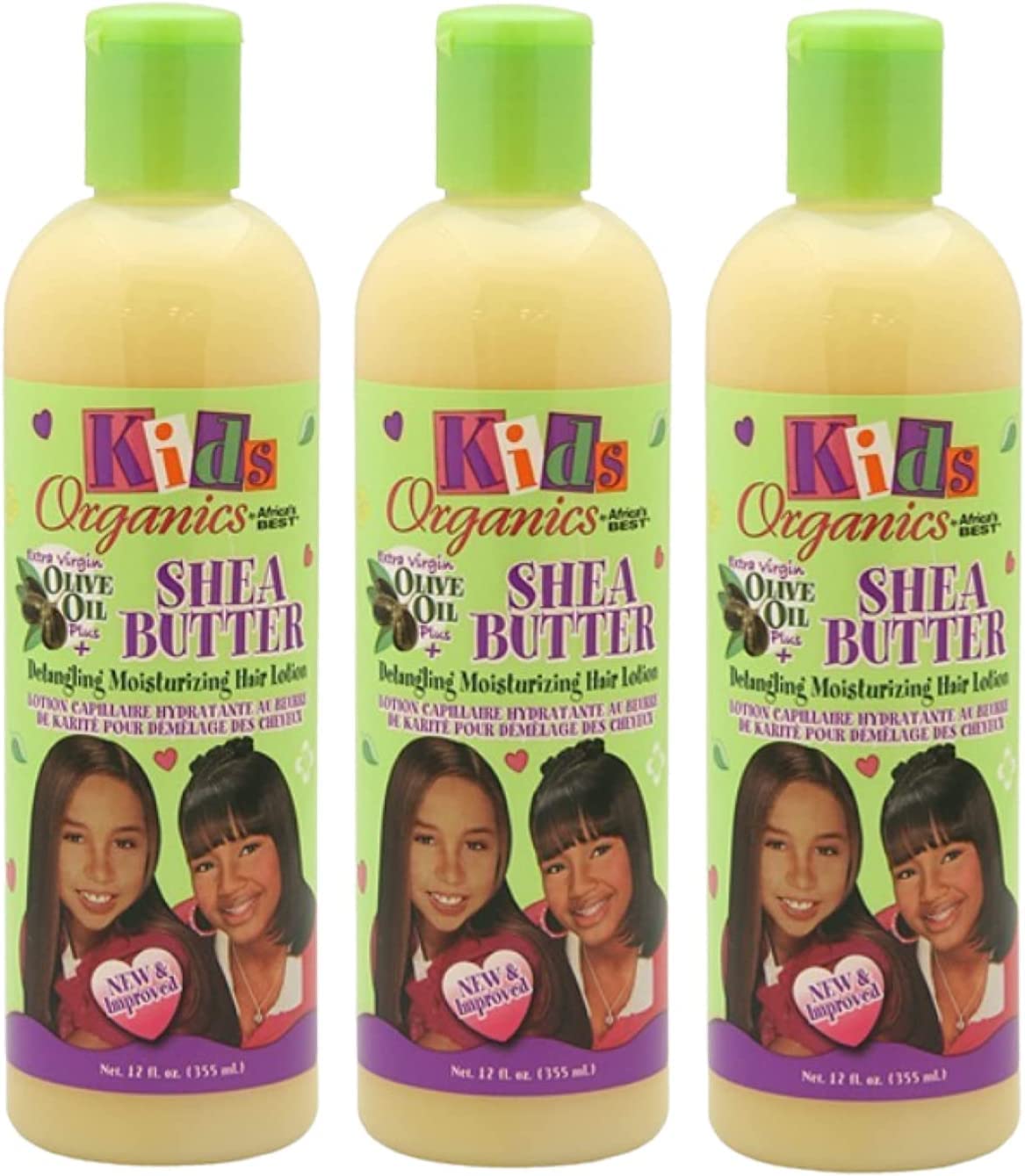 Africas Best Kids Originals Lotion Shea Butter Detangling 12 Ounce (354ml) (3 Pack)