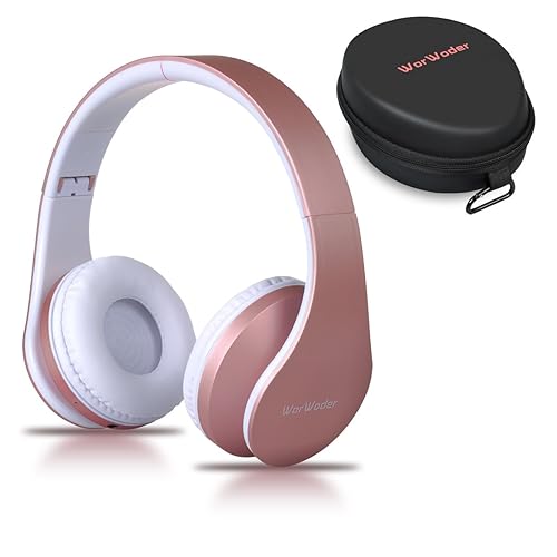WorWoder Bluetooth Headphones Over Ear, Wireless Foldable Hi-Fi Stereo  Headset and Wired Headphones in with Micro Support SD/TF Card for  Travel