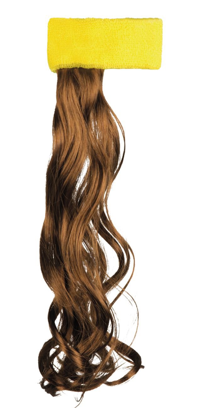 Boland 85996 Men's Headband with Hair, One Size