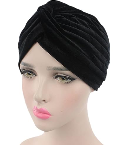 Turban Strass MoreChioce - Chapeau Indien Femme Avec Cristaux 1920 Brillant Hijab Foulard Cheveux