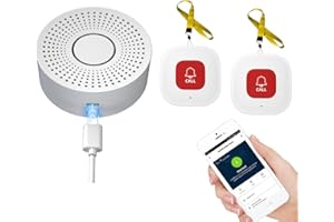 DwyenSlo WiFi Caregiver Pager Call Button Wireless Nurse Alert Call Bell Emergency Alert Pager at Home for Elderly Patients