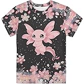 XXQGOMG Girls Short Sleeve T Shirts Casual Crewneck Tops Spring Summer Outfits for 2-16 Years Old