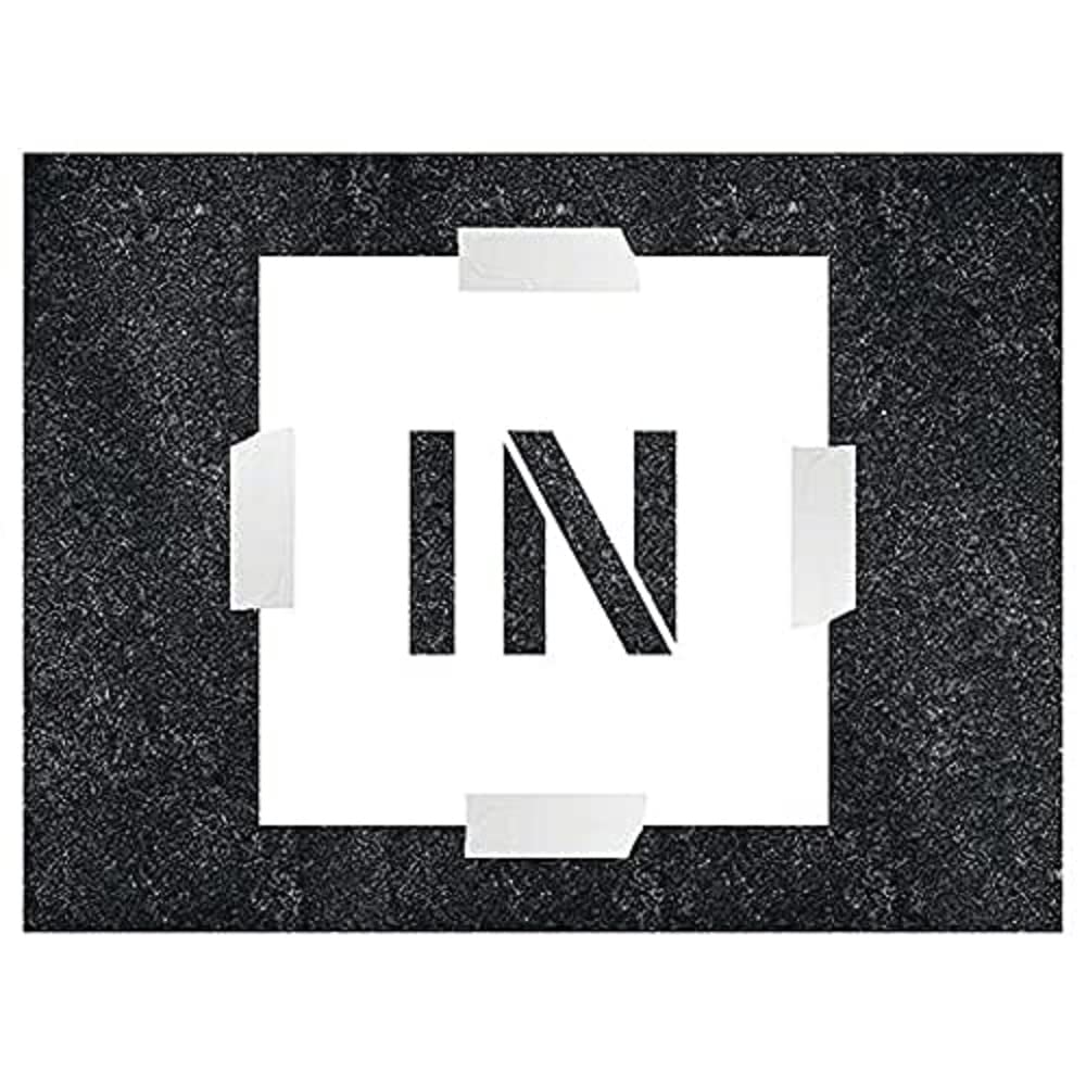 V Safety in Stencil - 600x400mm - 1.1mm Polypropylene