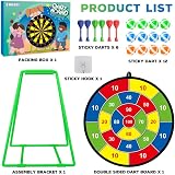 FHNSEL Kids Dart Board Set Double Sided with Bracket 12 Sticky Balls 6 Darts view 2