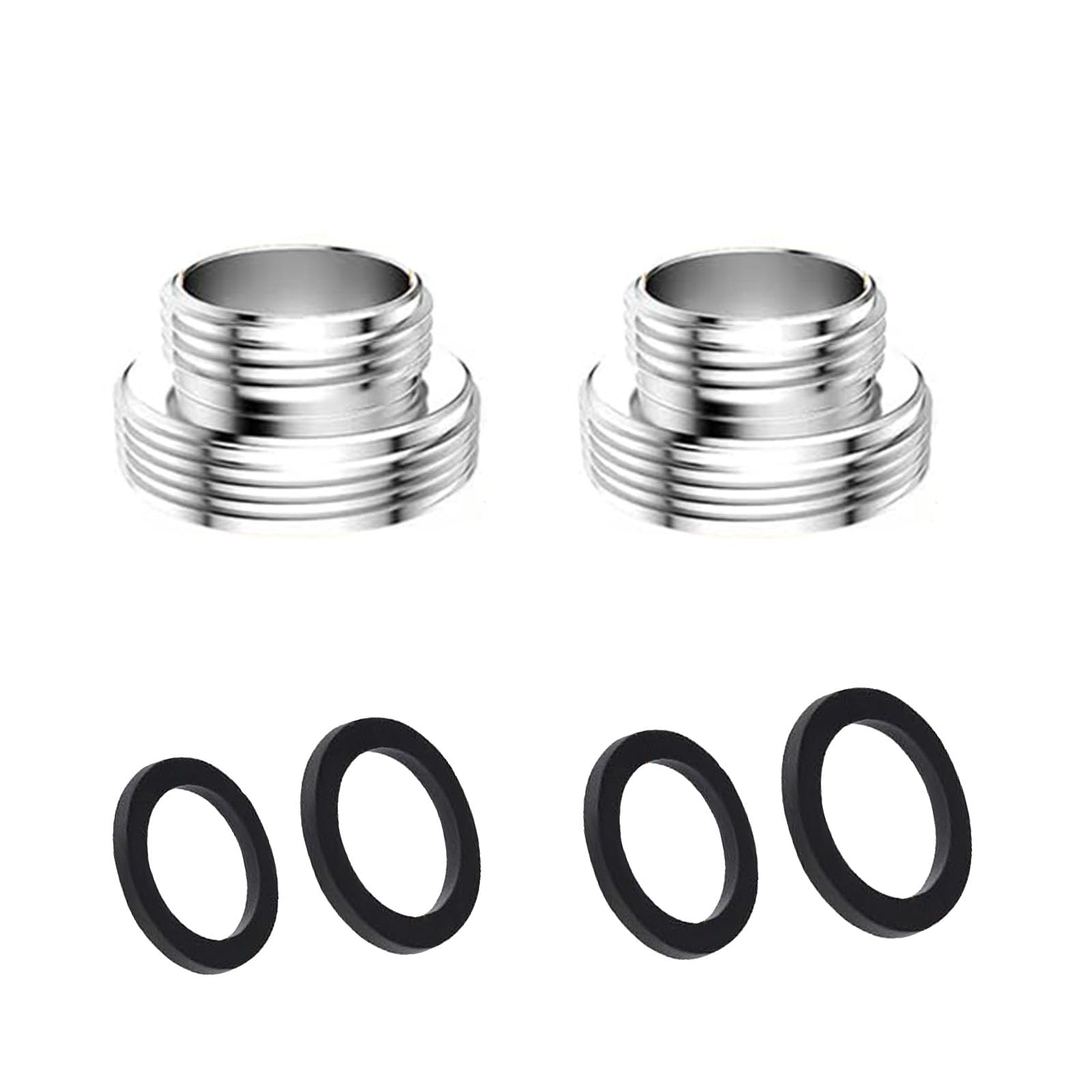 2 Pieces M16 to M22 Tap Adapter Thread Adapter for Male Thread M16 and M22, Ideal for Connectors for Kitchen Taps, Water Saving, Water Filter, Hoses