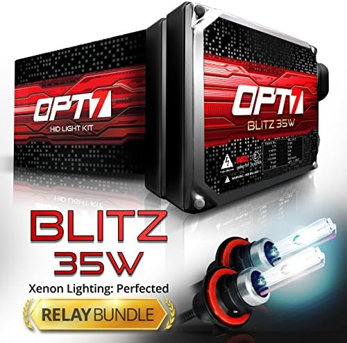 Blitz 35w HID Kit - All Bulb Sizes and Colors - Relay Capacitor Bundle - 2 Yr Warranty [H13 Bi-Xenon - 5000K Bright White]
