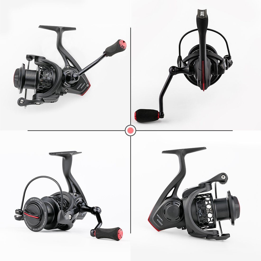 [2017 New] BLISSWILL Spinning reel Smooth 12+1BB Spinning Fishing Reel CNC Machined Carbon Fiber Drag Right/Left Retrieve Inshore Spin Reel for Saltwater and Freshwater (Model 2000)