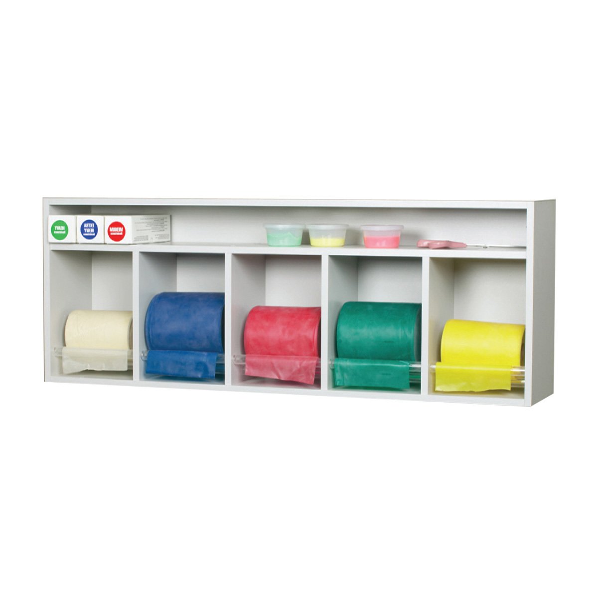 CanDo Horizontal/Universal Exercise Band and Tubing Racks - Pack of 5 - alternative to dumbbells