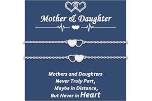 GBTBYS 2/3/4/5 Pcs Mother Daughter Bracelets Set Mothers Day Gifts for Grandma Granddaughter Mom Daughter Gifts Mommy and Me Matching Wish Bracelets Easter Basket Stuffers