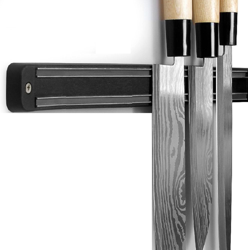 AKEDS 13 Inch Magnetic Knife Bar with Multi-Purpose Functionality as a Knife Holder, Knife Strip, Magnetic Tool Organizer, Art Supply Organizer & Home Organizer