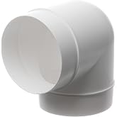 LIRAST 6 Inch 90 Degree Round Duct Elbow Connector (male) &ndash; Plastic Ventilation Pipe Bend Fitting for HVAC Air Duct Systems &ndash; Ducting Elbow Joint for Exhaust and Supply Ventilation