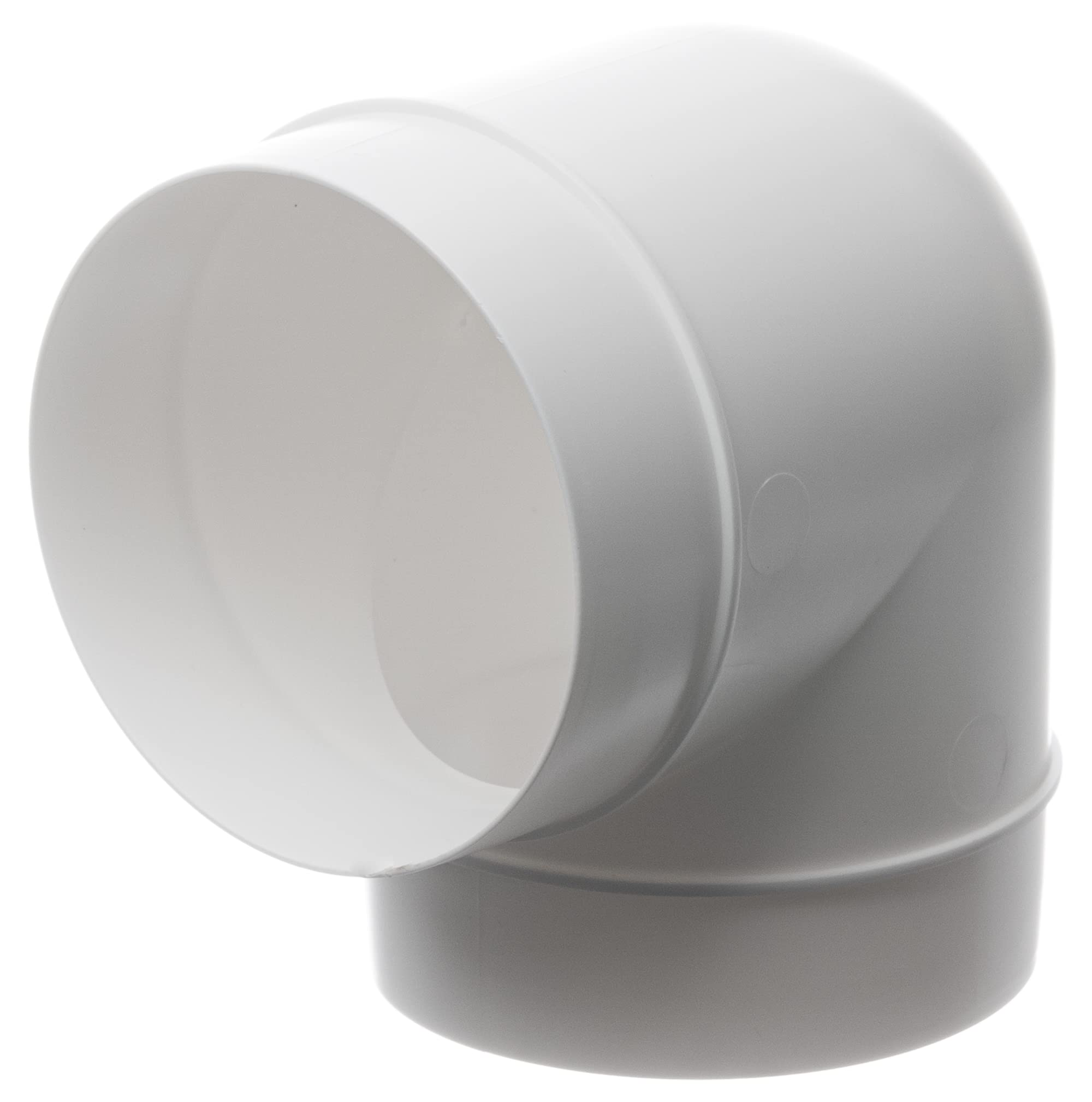 Ø 125mm / 5 inch Plastic 90 Degree Bend - Round Plastic Ducting - Ventilation Duct Hose Joint Elbow — image 1