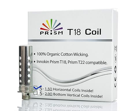 iTsiBan--INNOKIN Endura T18 / T22 Ersatz Spulen (1,5 Ohm) T18 COIL (5er Pack) für Innokin Prism Clearomizer Tank Kein Nikotin