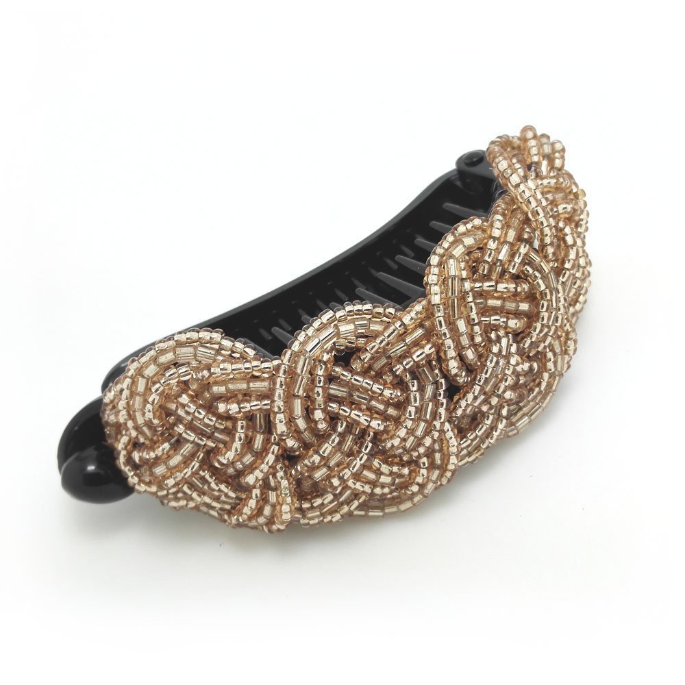 Meilliwish Noble Lady Girl Hair Clip Ponytail Holder 1 PCS(H35)(Yellow)