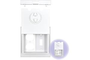 DHT VENTURES HomeStar Safety Light Switch Guard | Left Duplex Style | Child Proof Light Switch Plate | Tamper-Proof Switch Protection | Switch Lock Cover