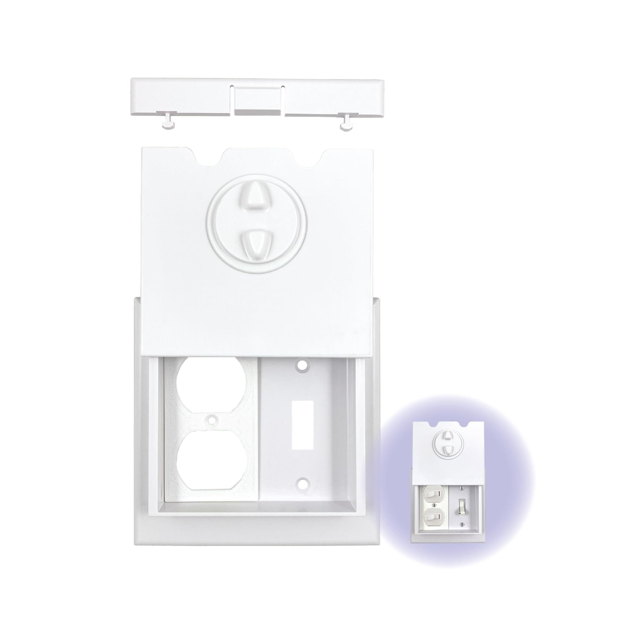 HomeStar Safety Light Switch Guard | Left Duplex