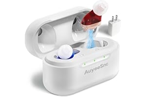 Auyeesnc ITE Hearing Aids，Rechargeable Hearing Aids Amplifier for Seniors & Adults，16 Channel Digital Chip Volume Control，Noi