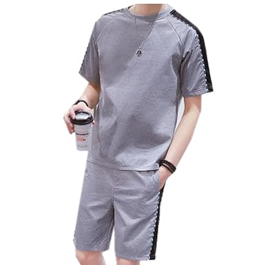 Amazon 短パン セットアップ Tシャツ ショートパンツ メンズ 半袖