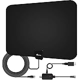 Tv Antenna Indoor, Digital Amplified Indoor HDTV Antenna, 1080p VHF UHF Television Local Channels Detachable Signal Amplifier