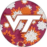 Virginia Polytechnic Institute VT Hokies 4 Inch Round Floral Magnet Officially Licensed Collegiate Product