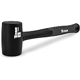 Titan 63108 8oz Rubber Mallet, Non-marking Double-faced Solid Head, 11.5" Shock Absorbing Fiberglass Handle with Textured Grip
