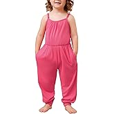 Ridge's Puddle Toddler Girls Romper - Cute Baby Summer Clothes Outfits Spaghetti Strap Sleeveless Jumpsuits with Pockets