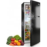 Garvee 10.4 Cu. Ft. Top Freezer Refrigerator, Adjustable Thermostat, Black | 2 Door Apartment Size Fridge with Freezer, Quiet Cooling for Kitchen, Office