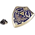 Pin - Hylian Shield Pin - Brooch - Hylian Shield, Blue, Size 1.5