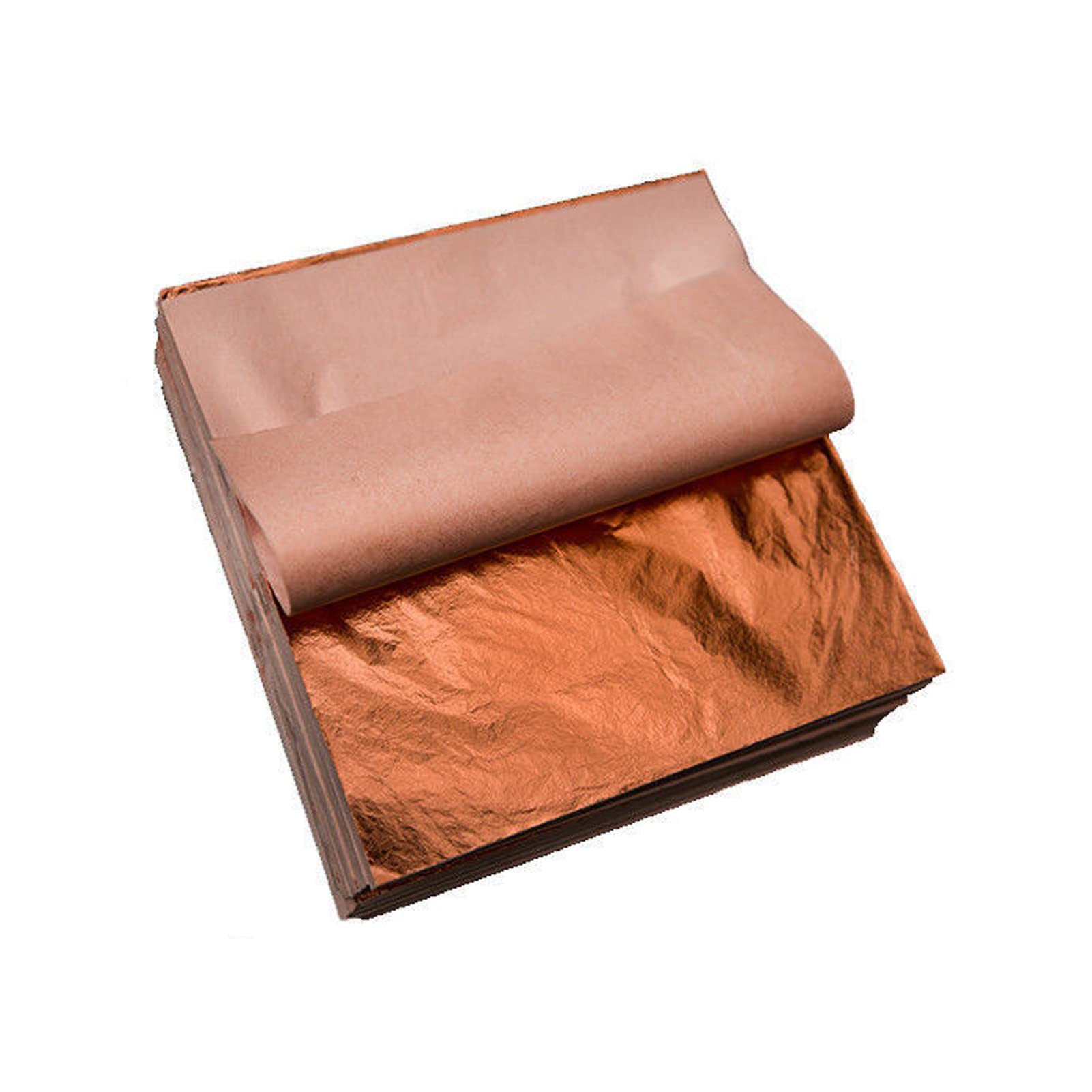 Meiyea 100 Sheets Imitation Gold Leaf Flakes - Metallic Gilding Foil for Nails Art, Resin Craft, Painting & DIY Decor