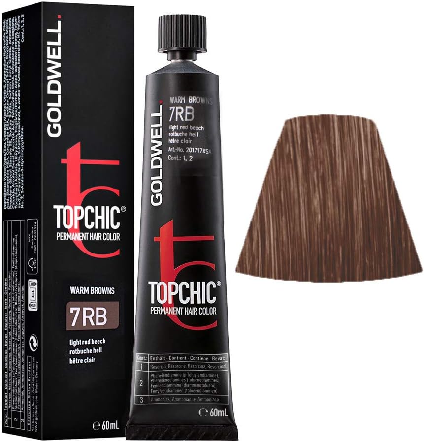 Goldwell Topchic Permanent Hair Colour 7Rb Light Red Beech 60 ml 4021609000648