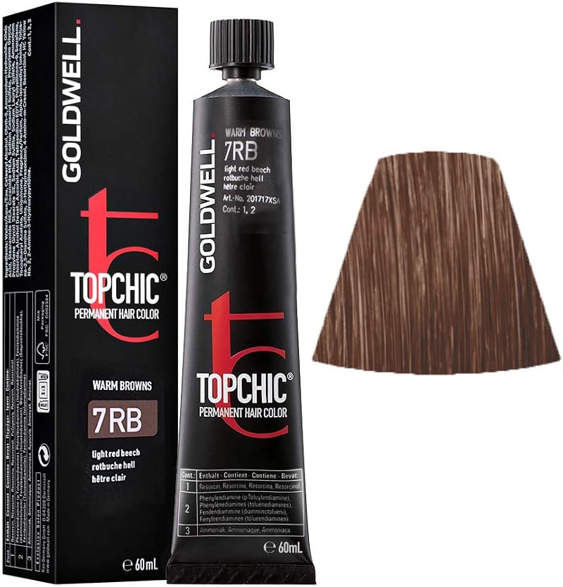 Goldwell Topchic Permanent Hair Colour 7Rb Light Red Beech 60 ml 4021609000648