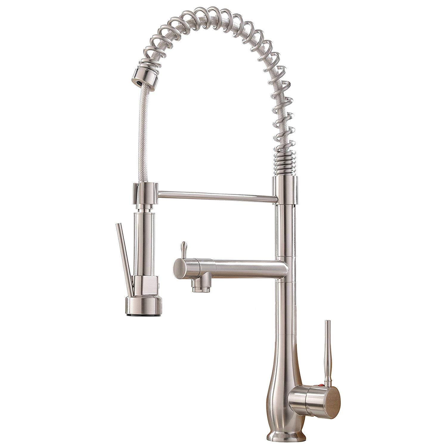 VAPSINT Modern Best High Arc Single Handle Brushed Nickel Kitchen