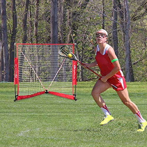 image for Goplus 4' x 4' Lacrosse Goal Net Foldable Portable Youth Lacrosse Goal