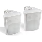 Herdio Indoor Outdoor Speakers Wired Waterproof 200 Watt 5.25 Inch Wall Mount Speakers for Patio,Deck, Garage,Covered Porch A