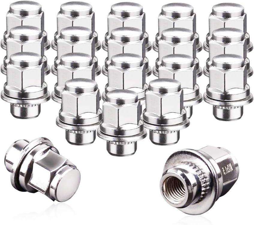 12x1.5 Lug Nuts 20 Pcs Chrome Closed End Mag Style Lug Nuts with Washer 13/16'' (21mm) Hex Compatible for Toyota Camry/Corolla/Tacoma Lexus 5 Lug 4 Lug Wheels: Automotive