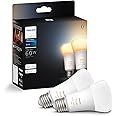 Philips Hue Smart 60W A19 LED Bulb - White Ambiance Warm-to-Cool White Light - 2 Pack - 800LM - E26 - Indoor - Control with Hue App - Works with Alexa, Google Assistant and Apple Homekit