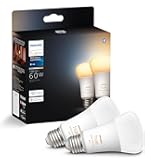 Philips Hue White Ambiance A19 2-Pack 60W Equivalent Dimmable LED