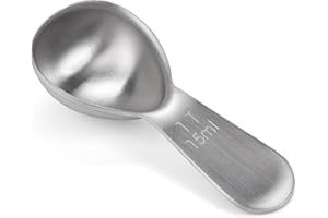 Doosu 1 Tablespoon Coffee Scoop - 18/8 Stainless Steel Heavy Duty Measuring Spoon with Short Handle, Food Grade Metal Tbsp Sc