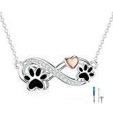 Flpruy Sterling Silver Pet Urn Necklace for Ashes - Memorial Keepsake for Dog, Cat Pet