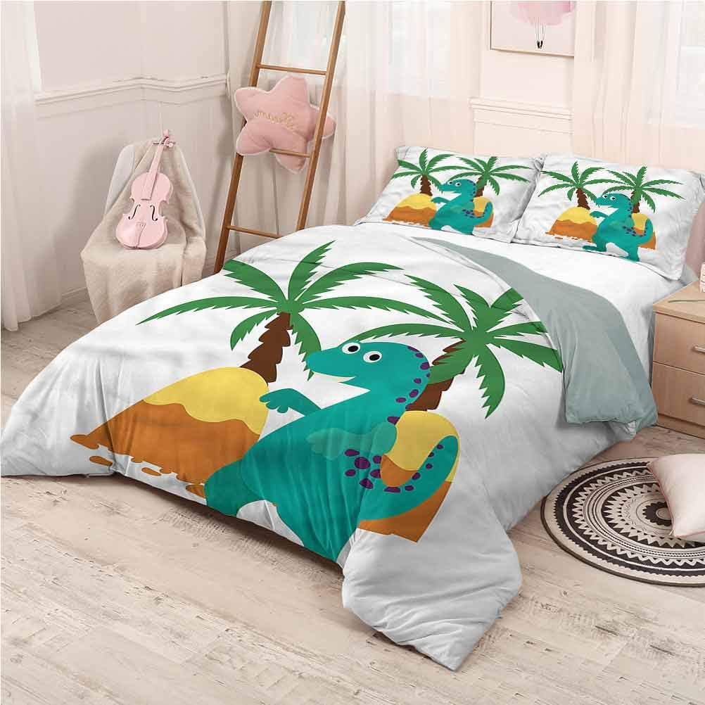 Amazon.com: Dinosaur Party Bedding Sets King, Microfiber Sheet Set 3 Piece Bed Sheets 