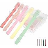 LIZICH Eyelid Brush with Soft Silicone for Sensitive Eyelids,Gently Deeply Clean Eyelid Margins,Removes Dirt,Oil.Blepharitis,MGD and Dry Eyes Relief,Lid Scrub Device,Eyelid Cleanser Partner (5pcs)