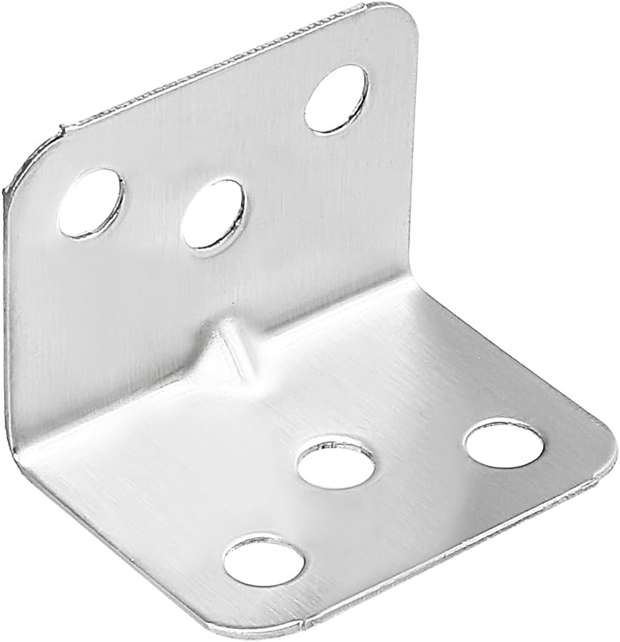Sourcingmap Stainless Steel Shelves Corner Brace 28mmx28mmx36mm