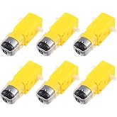 6 PCS DC Electric Motor 3V-6V Dual Shaft Geared TT Magnetic Gearbox Engine，DIY for Arduino Smart Car Robot Toys Cars Chassis Models Vibration Products (6)