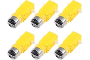 AOICRIE 6 PCS DC Electric Motor 3V-6V Dual Shaft Geared TT Magnetic Gearbox Engine，DIY for Arduino Smart Car Robot Toys Cars Chassis Models Vibration Products (6)