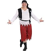 Plus Size Classic Pirate Costume for Adults| Buccaneer Costumes for Men | Pirate Outfit for Caribbean Cosplay