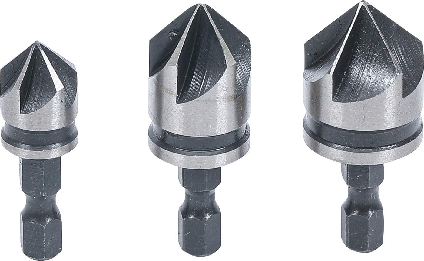 BGS Diy 70052 | Countersink Bit Set | HSS | 6.3 mm (1/4") | 12 - 16 - 19 mm | 3 pcs.