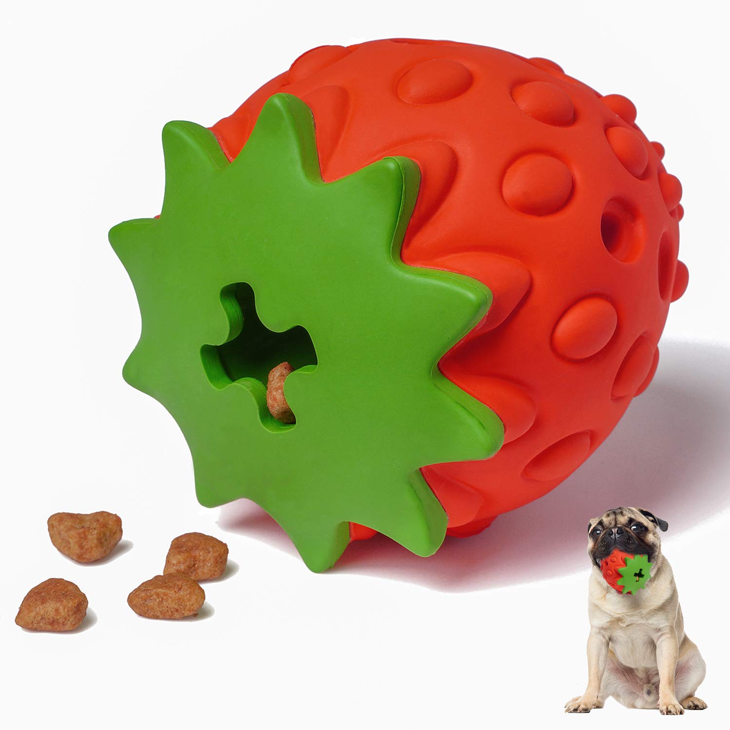 Photo 1 of MewaJump Dog Puzzle Toys Rubber Chew Toys,Treat Food Dispensing Toy for Teeth Cleaning Dog Ball Toy Interactive Enrichment Toys for Puppy, Small, Medium, Large Breeds