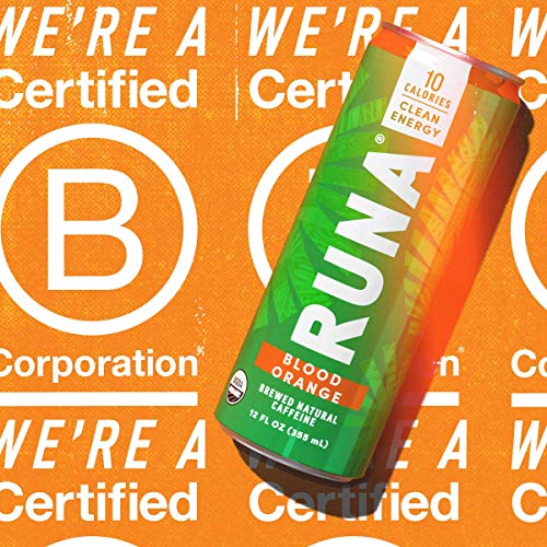 Organic Clean Energy Drink by RUNA, Blood Orange Refreshing Tea Taste