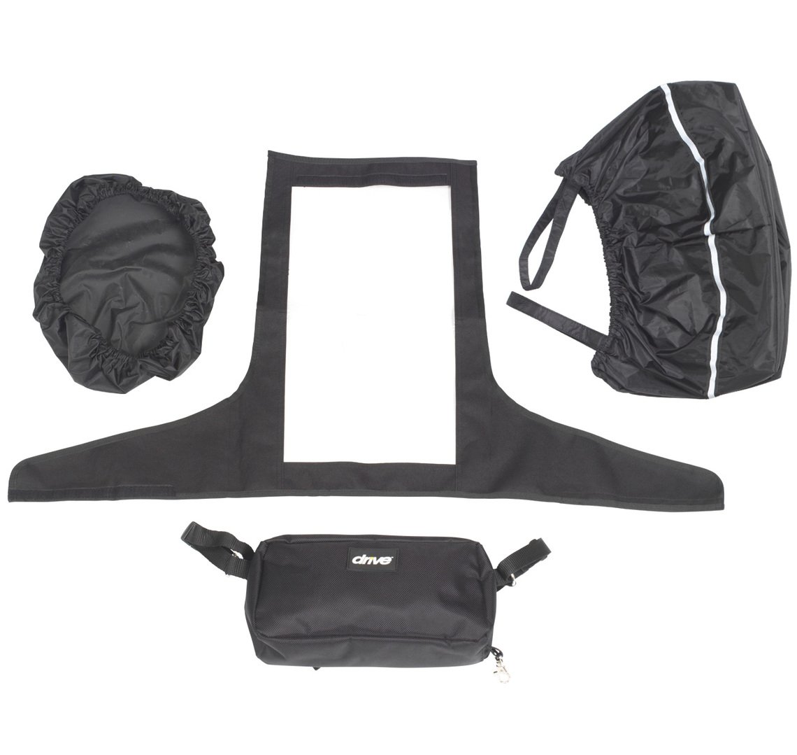 New Drive Medical Accessory Pack For Mobility Scooters - Tiller Cover, Basket Liner & Lid Plus Small Bag
